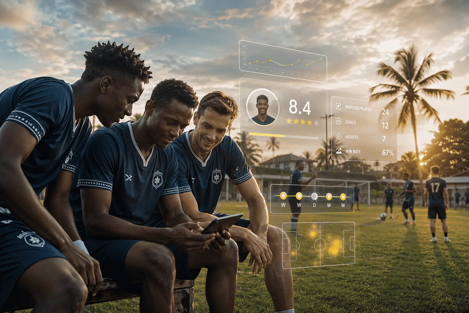Football player story and stats