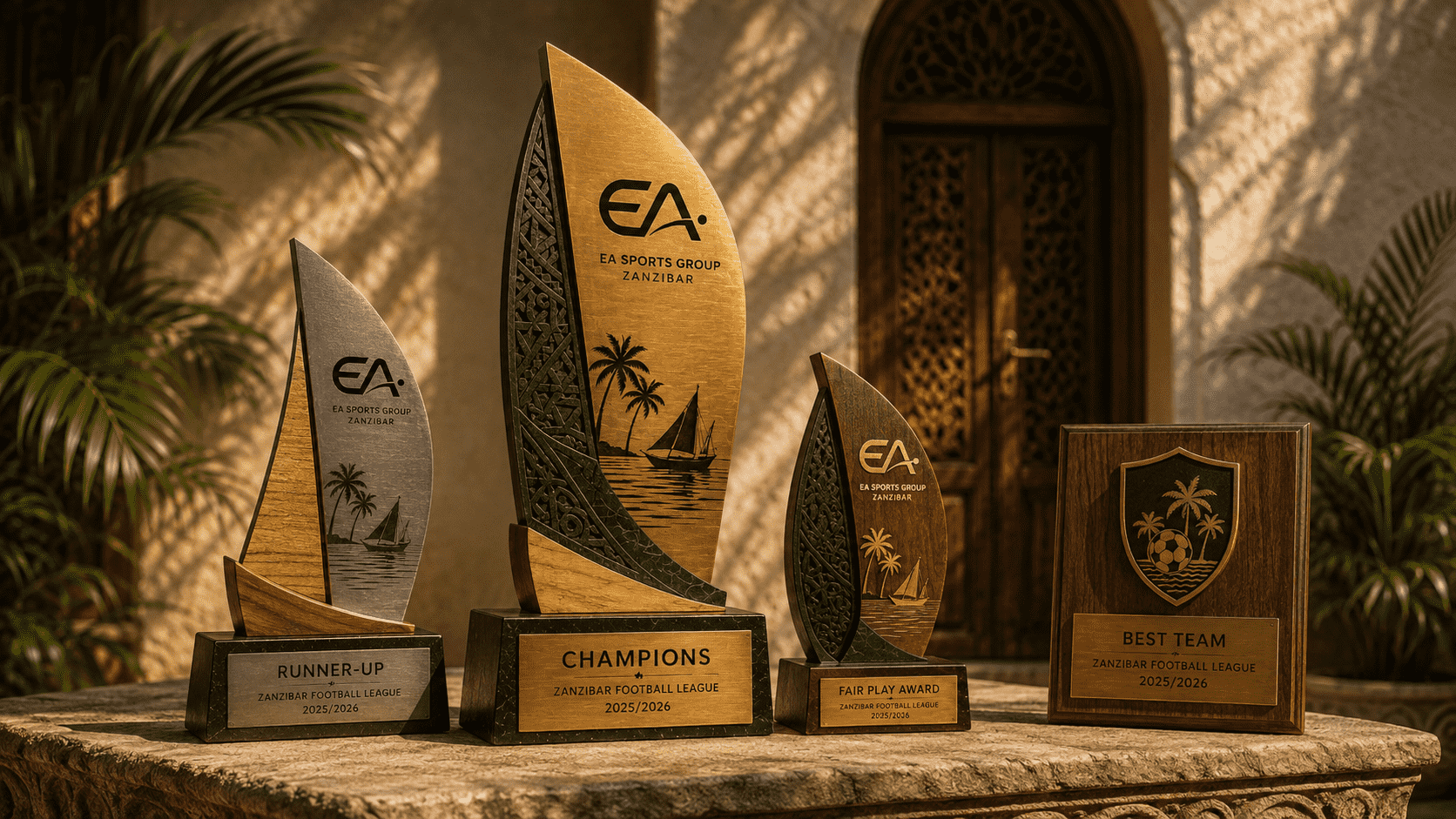 Football team award celebration